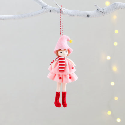 Christmas Cake Dress Girl Doll Angel Pendant - Winter dream