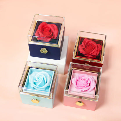 Rotating Soap Flower Rose Gift Box – Creative Jewelry Packaging by Winter dream