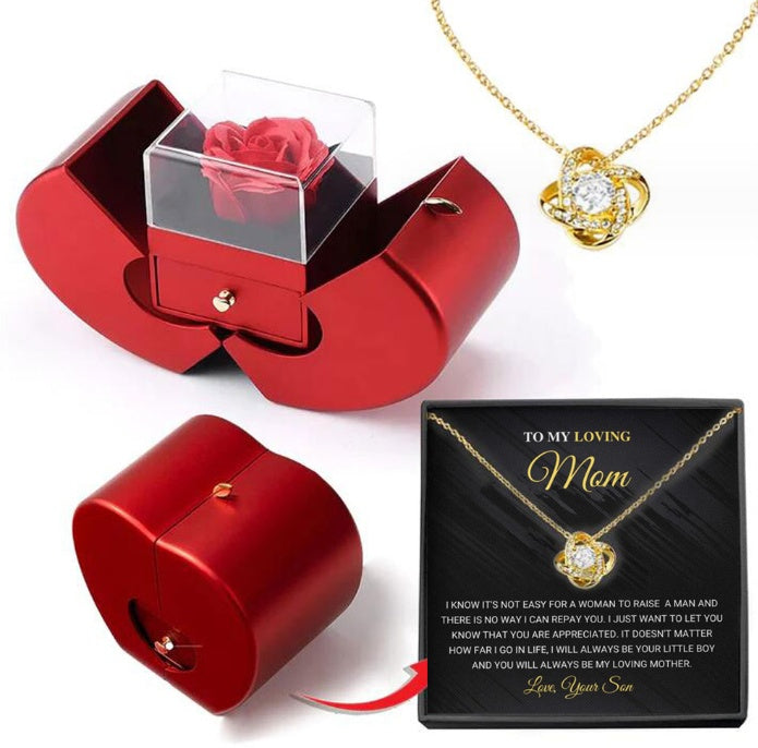Fashion Jewelry Box Red Apple Christmas Gift Necklace – Handcrafted Luxury by Winter dream
