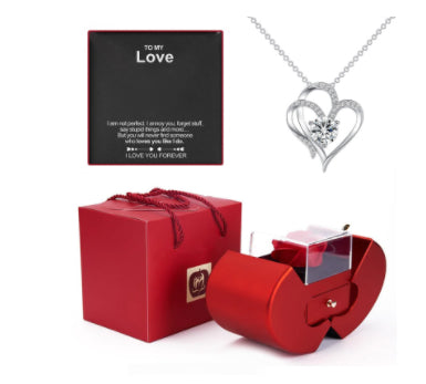 Fashion Jewelry Box Red Apple Christmas Gift Necklace – Handcrafted Luxury by Winter dream
