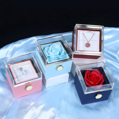 Rotating Soap Flower Rose Gift Box – Creative Jewelry Packaging by Winter dream