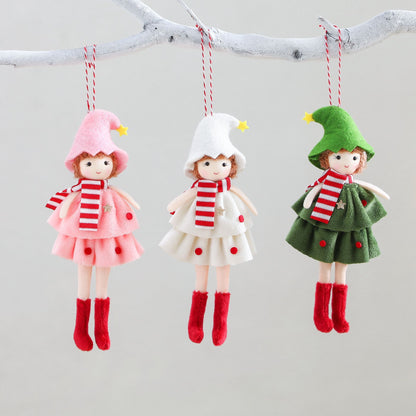 Christmas Cake Dress Girl Doll Angel Pendant - Winter dream