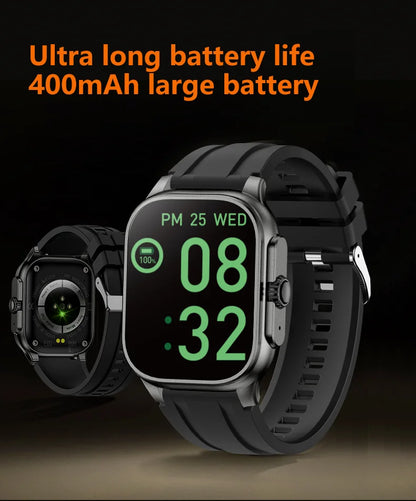 LIGE New Smart Watch with Qibla Pointer Voice Prayer MUSLIM Watch 400mAh Sport Bluetooth Call 2.01" HD Display Smartwatch Men