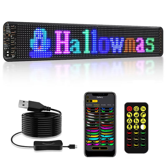 LED Matrix Pixel LED Display Screen Message Scrolling Sign Board Soft Flexible Advertising Light for Store Car Truck Devil Eye