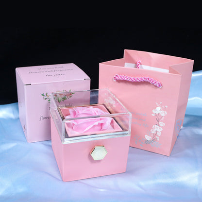 Rotating Soap Flower Rose Gift Box – Creative Jewelry Packaging by Winter dream